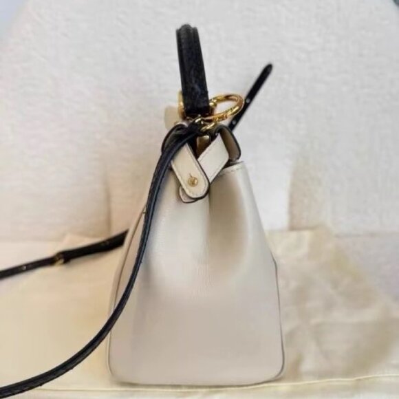 FENDI Peekaboo classic twist lock closure iconic FF pattern shoulder bag - Picture 4 of 7